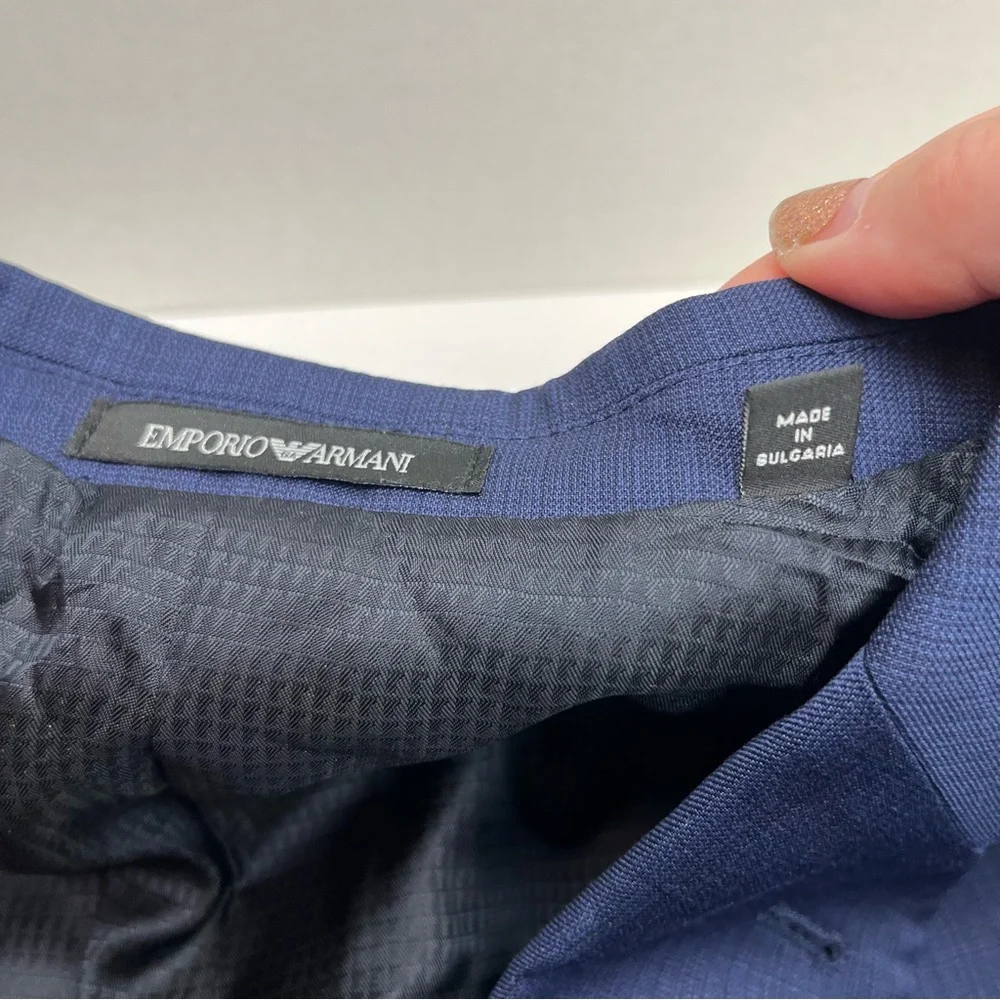 Emporio Armani G-Line‎ Textured Sport Coat Size US 50 Blue 100% Virgin Wool NWOT